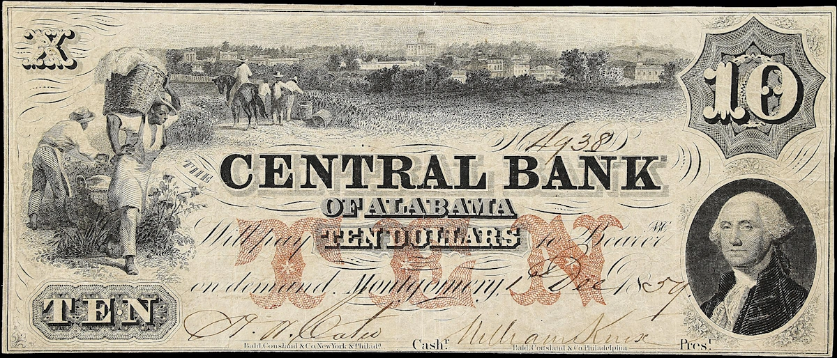 Examples of valuable currency from Alabama