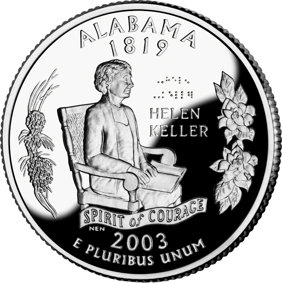 Alabama state quarter reverse